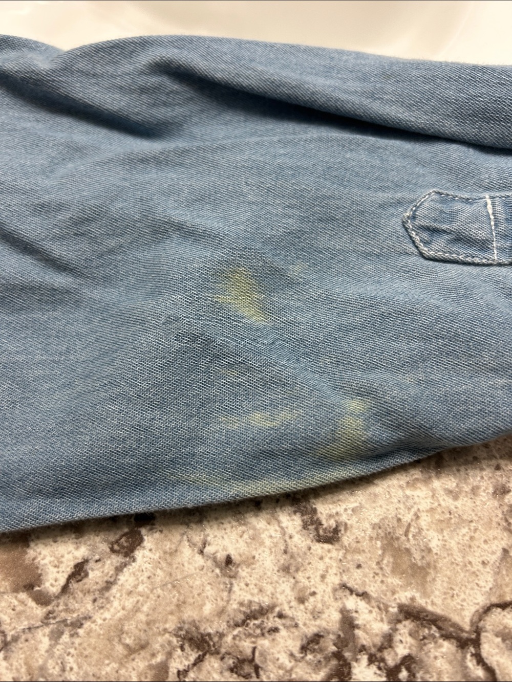 Falls Creek Light Blue Denim Halloween Shirt - Picture 4 of 4